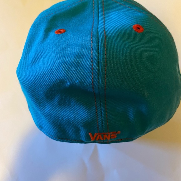 Vans Baseball Hat | Size  7 3/8 | 58.7 cm Orange/Teal NWT - approx 22” head - Picture 3 of 8